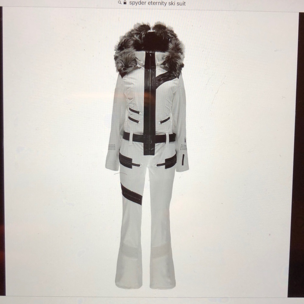 One piece white ski suit / Spyder